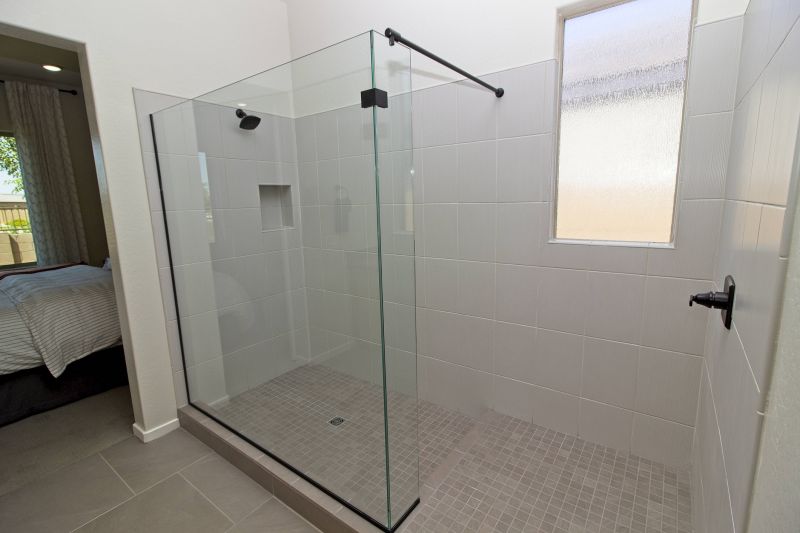Modern Shower with Custom Tiles