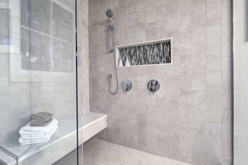 Modern Shower with Built-In Niche